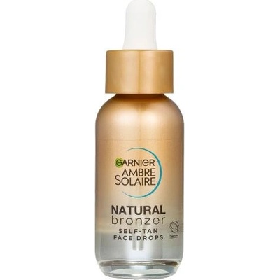 Garnier Ambre Solaire Natural Bronzer samoopaľovacie kvapky na tvár, 30 ml