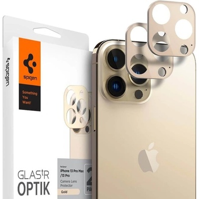 Spigen Протектор от закалено стъкло, Spigen Optik Lens Protector Yellow, за Apple iPhone 13 Pro/13 Pro Max (AGL04034)