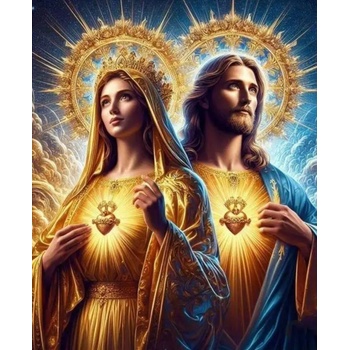 Norimpex - Puzzle Diamant painting: Mary and Jesus 30x40cm - 1 - 39 piese