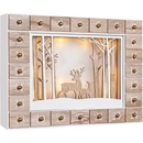 Dudlu Dřevěný adventní kalendář s LED osvětlením Sob