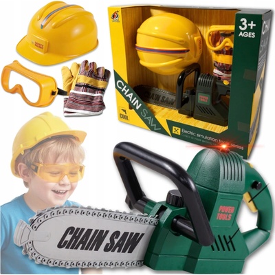 Woopie velká sada nářadí s řetězovou pilou brýlemi a přilbou