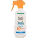 Prípravky na opaľovanie Garnier Ambre Solaire Kids Sensitive Advanced Spray SPF50+ vodeodolný opaľovací prípravok na telo 270 ml