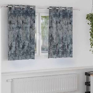 Pure Line Home Кадифени завеси в цвят сив с метални халки, 2 бр. , 140 x 140 см