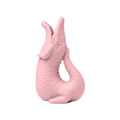 Scrunch Рециклируема силконова лейка във формата на крокодил - Dusty Rose (SCR-1110040)