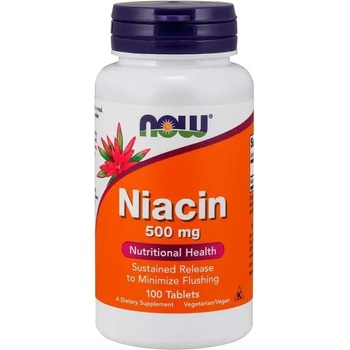NOW Niacin, 500 mg, 100 капсули, Now