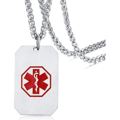 Steel Edge Ocelový přívěsek identifikační známka řetízek JCFPN003 Steel