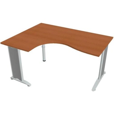 Hobis Pracovný stôl Flex, ergo, pravý, 160 x 75,5 x 120 cm(60x80) cm, čerešňa/kov