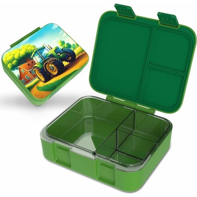 Jarlson Mili box na desiatu Traktor zelený