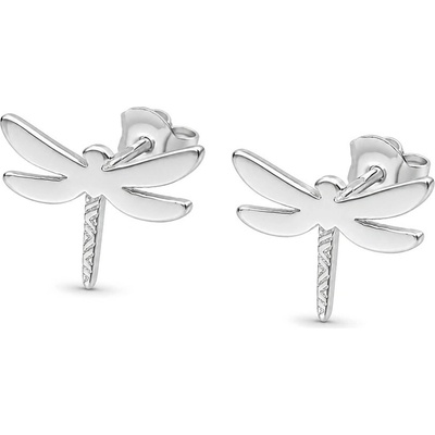 Argento Strieborné náušnice vážka 67572