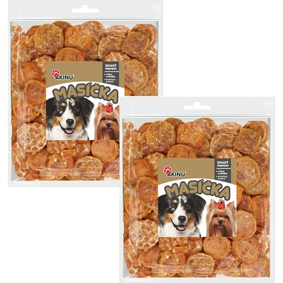 Akinu MASÍČKA Kuracie chipsy pre psy 2 x 300 g
