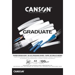 Canson Pad Graduate Papier Dessin Noir Скицник 20 A3 120 g Noir (C400110387)
