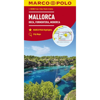 MARCO POLO Karte Mallorca Ibiza Formentera Menorca 1:150 000