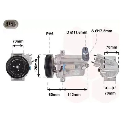 VAN WEZEL Kompresor klimatizace VAW 0800K063