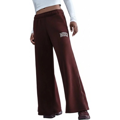 Dámske tepláky NIKE-W NSW PHNX FLC LOGO WIDE LEG BURGUNDY CRUSH Červená