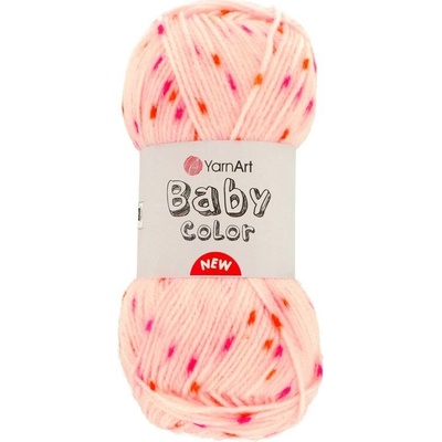 YarnArt Baby Color 203 dětská růžová s narůžovělou oranžovou barvou