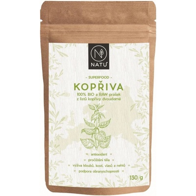 NATU Kopřiva list BIO Prášek 130 g