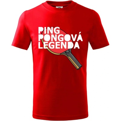 Ping Pongová legenda tričko dětské bavlněné červená