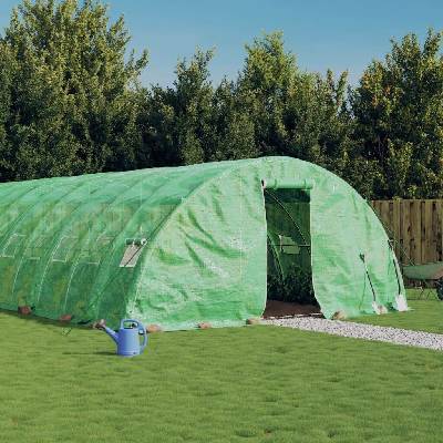 vidaXL s ocelovým rámem Zelený 120 m² 24x5x2,3 m