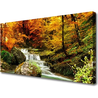 Obraz na plátně Vodopád Les Příroda 100x50 cm