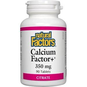 Natural Factors Calcium Factor+, 350 mg, 90 таблетки, Natural Factors (1611 NF)
