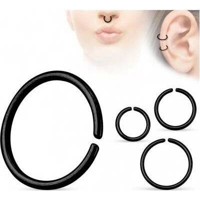 Prosperk náušnice piercing do nosu kroužek černý S0153