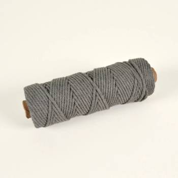 Bavlnená šnúra na macrame 3mm šedá