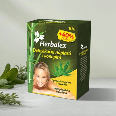 Herbalex Detoxikačné náplasti s konope - 60 ks -