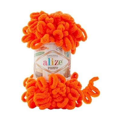 Priadza Alize Puffy 766 - oranžová