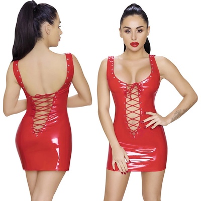 Latexové šaty s hlubokým výstřihem – Zboží Dáma