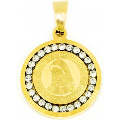 Bruno Přívěsek Madonka s kamínky Gold II S3322