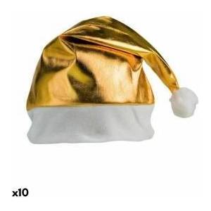 BigBuy Christmas Метална Шапка Дядо Коледа 149833 (10 броя) Цвят Сребрист