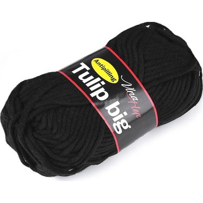 Prima-obchod Pletací příze Tulip big 100 g, barva 8 (4001) černá