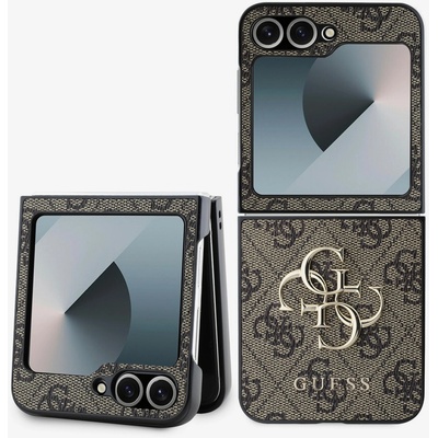 GUESS PU 4G Метален заден капак с лого за Samsung Galaxy Z Flip 6 Brown Guess | Lilav | ЖЕНИ | UNI