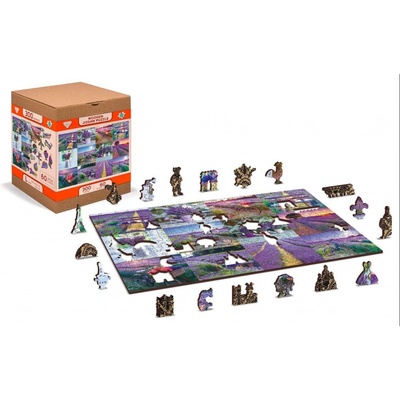 WOODEN CITY Dřevěné Levandulová Francie 2v1 EKO 300 dílků
