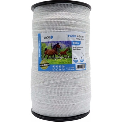 fencee Páska pro elektrický ohradník, šířka 40 mm, bílá, délka 200 m