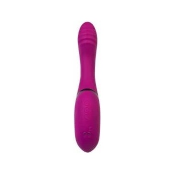 Toyfa JOS Vibrator with clitoral stimulator JOS Spin, silicone, purple, 23 cm
