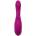 Toyfa JOS Vibrator with clitoral stimulator JOS Spin, silicone, purple, 23 cm
