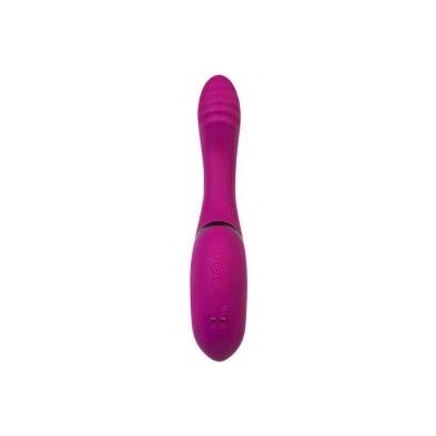 Toyfa JOS Vibrator with clitoral stimulator JOS Spin, silicone, purple, 23 cm
