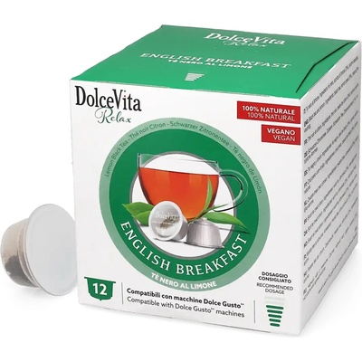 Dolce Vita English Breakfast čaj 12 kapsúl do kávovaru Dolce Gusto