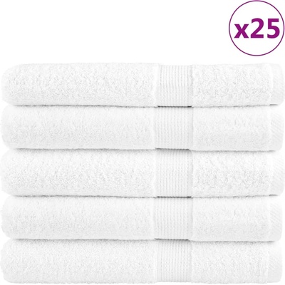 vidaXL Премиум кърпи SOLUND 25 бр бели 100x200 см 600 gsm (137143)