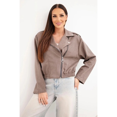Kesi bunda s asymetrickým zipsom violet