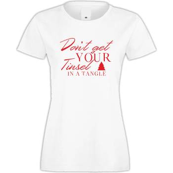 Image 1 of Дамска бяла тениска Don't get your tinsel