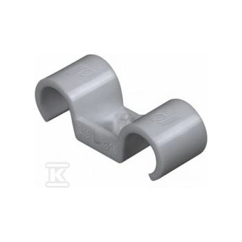 Rawlplug Plastic holder for installation tubes, double, floor, reinforced PA, diameter 25 mm R-SC40-PCD-25
