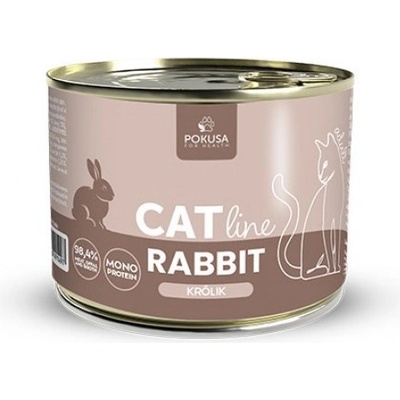 POKUSA CatLine 100% заешко месо, консерва за котки, БЕЗ ЗЪРНО, моно протеин, 200 гр - Полша