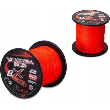 SAENGER Uni Cat šňůra 8 X Vencata Red 400m 0,50mm 48kg