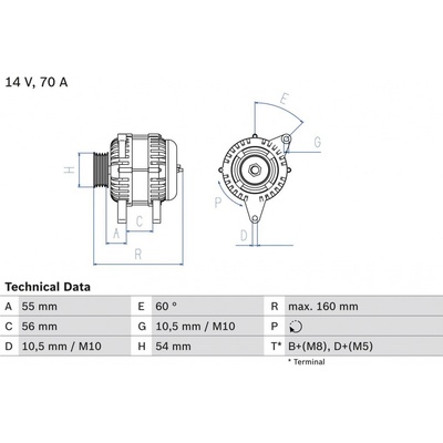 Alternátor BOSCH 0 986 044 210