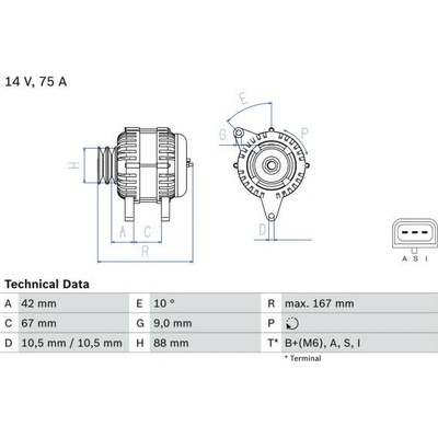 generátor BOSCH 0 986 080 390
