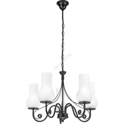 Brilagi - LED Пендел COTTAGE 5xE14/40W/230V черен/бял (BG1516B)