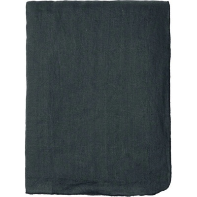 Broste Gracie Lněný ubrus šedočerný 160x200 cm