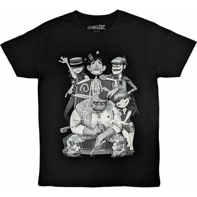 Gorillaz tričko George Spray Black